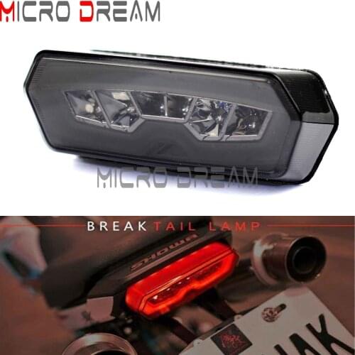 Motorcycle LED Tail Brake Light Smoke Taillights w/ Turn Signal Lamp for Honda MSX/Grom 125 CB650F CBR650F CTX700N 2013-2016