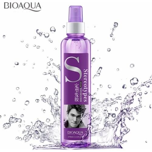 BIOAOUA Mens Hair Styling Gel Professional Pomade Long Lasting Moisturizing Gel Water Spray Hairspray Modeling Cream