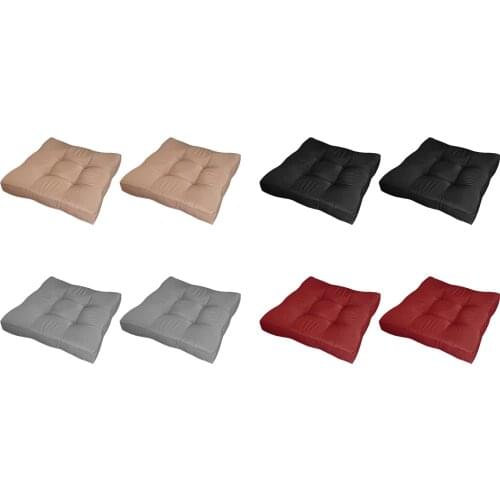 Chair Soft Pad Thicker Seat Cushion Tufted Seat Cushions Square Removable Back Pad Suitable for Garden Coffee Shop