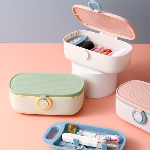 Sewing Kit Accessories Tools for Home Needlework Tailor Scissors Multifunctional Needle and Thread Storage Box Easy To Carry