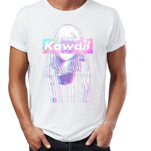 Brand New Men T Shirts 100% Cotton Manga Anime Waifu Kawaii Senpai Weeb Funny Otaku Awesome Artsy Printed Tee Shirts Oversize