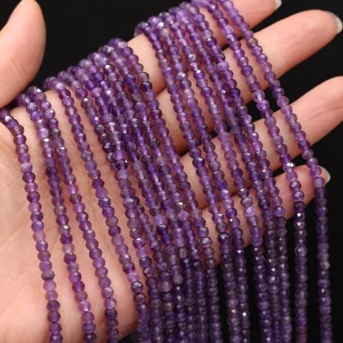 New Style Natural Stone Bead Section Purple Crystal Small Loose Beads For DIY Jewelry Making Necklace Bracelet Earring Accessory