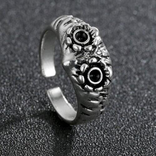 Charm Vintage Cute Men and Women Simple Design Owl Ring Silvery Color Engagement Wedding Rings Jewelry Gifts