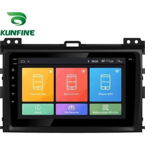Octa Core Android 10.0 Car DVD GPS Navigation Player Deckless Car Stereo For Toyota Prado 2004 2005 2006 07 08 09 Radio Headunit