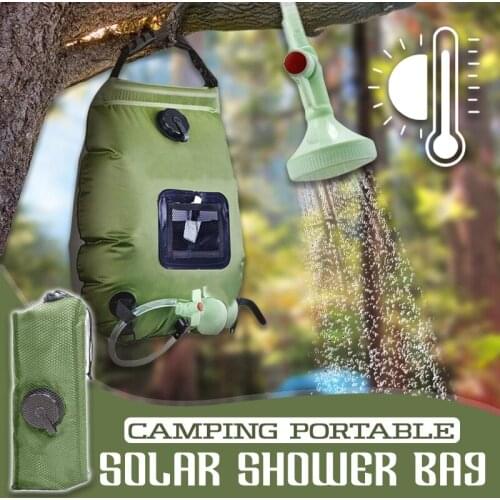 Portable Outdoor Solar Shower Bag Removable Water Bag with Shower Head For Camping Hiking Climbing SAL99