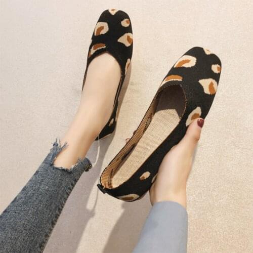 2021 Flat Shoes Woman Casual Loafers Ladies Oxfords Women Shoes Flats Slip on Leopard