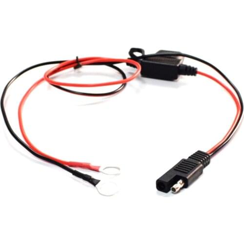 18AWG 0.75 Square 68CM 5A Insert fuse With Memory Recovery O-Type Terminal to SAE Plug Power Cord