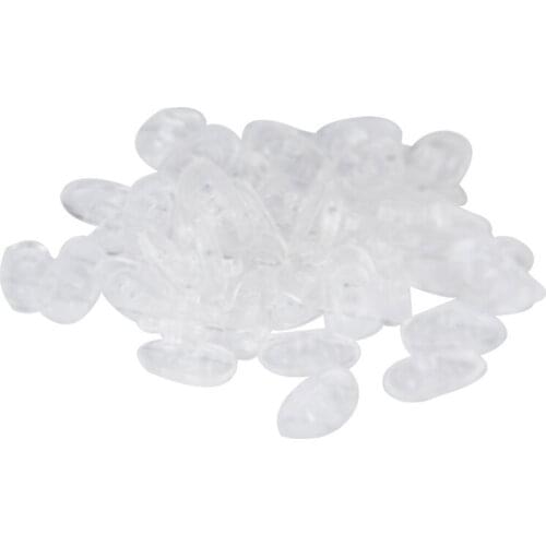 25 Pair Screw in Soft Silicone Non-slip Glasses Nose Pads Oval