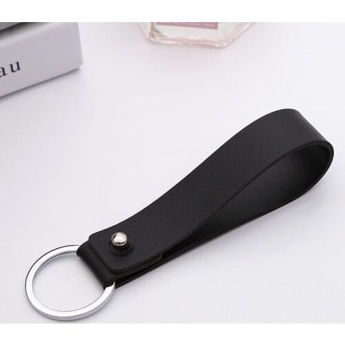 4 Colors Creative Candy-colored PU leather Key Chains Metal Key Holder Keyring Auto Car key ring Bag Accessory
