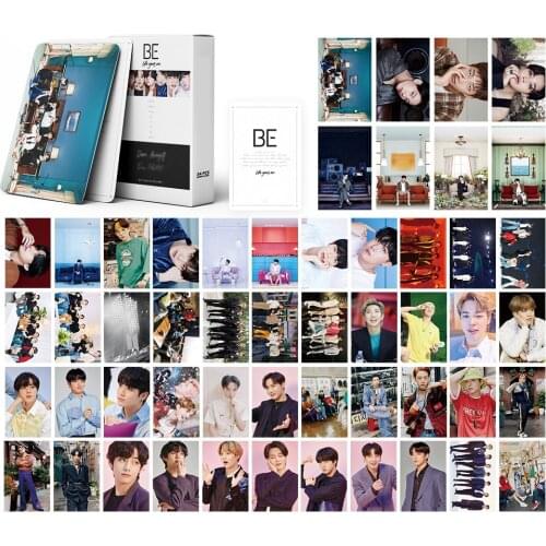 54Pcs/box Kpop BE New Album Lomo Card Suga Jimin Jungkook Jin V Jhope RM Picture Little Cards Postcard Fans Gift Collection