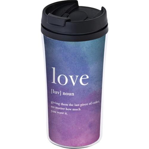 Allmug İçDış Plastic Vacuum Flask Love Means Mug280 ml