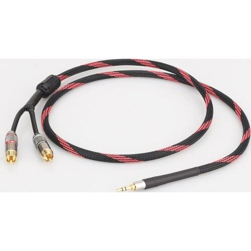 A53 Audiocrast 3.5mm to 2RCA Audio Auxiliary Adapter Stereo 3.5 mm Splitter Cable AUX RCA Y Cord for Smartphone Speakers Tablet