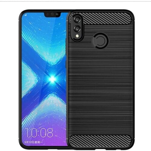 For Honor 8X 8 X Case Carbon fiber Cover Shockproof Phone Case On For Huawei Honor 8C 8 C Cover 360 Full Protection Bumper Shell