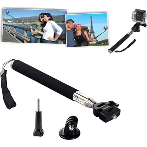 For Gopro Accessories Extendable Handheld Stick Telescopic Monopod Mount Adapter Tripod for Hero 3+ 4 SJ4000/5000/6000 xiaomi yi