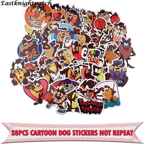 E2292 36pcs Cartoon Dog Stickers DIY Skateboard Fridge Phone Guitar Motorcycle Laptop Luggage Classic Toy Stickers