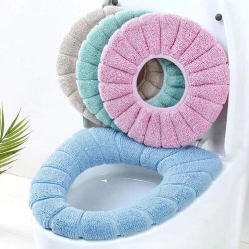 Jimmyroom 3pc thick soft toilet seat cushion pad closestool and pedestal pan cover washroom universal