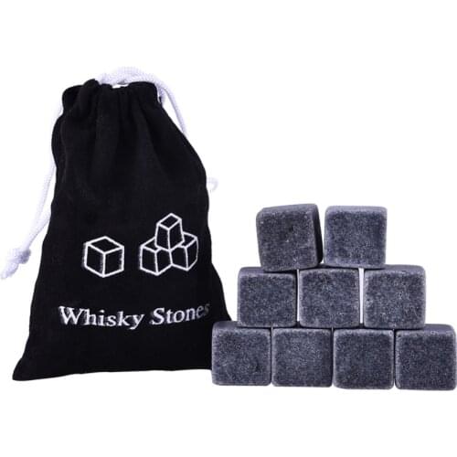 9/6PCS Whisky Ice Stones Reusable Chilling Stones For Whiskey Wine Whiskey Cooler Bar Accessories