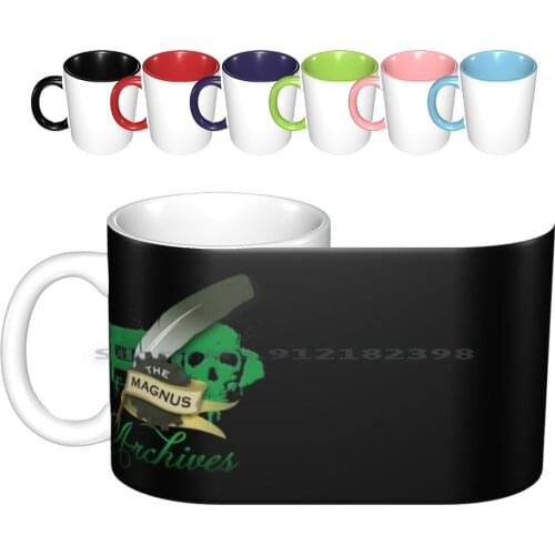 The Magnus Archives Logo Ceramic Mugs Coffee Cups Milk Tea Mug Logo The Magnus Archives Rusty Quill Rusty Quill Ink Cog Banner