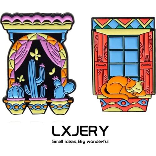 LXJERY Cartoon Cute Animal Pins Badge On Backpack Funny Brooch Pins For Clothes Broche For Women Girl Schoolbag