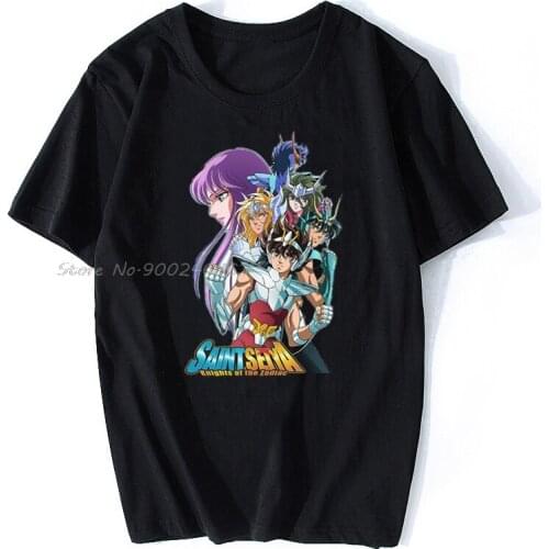 Manga: Saint Seiya V1 Los Caballeros Del Zodiaco 1986 T Shirt All Sizes New Fashion for Men Tops Tees Shipping Movie T-Shirt