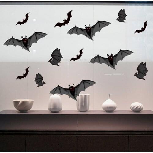 Halloween Stickers Ghost Festival Glass Window Stickers Static Window Stickers Halloween Decorations Haunted House Props