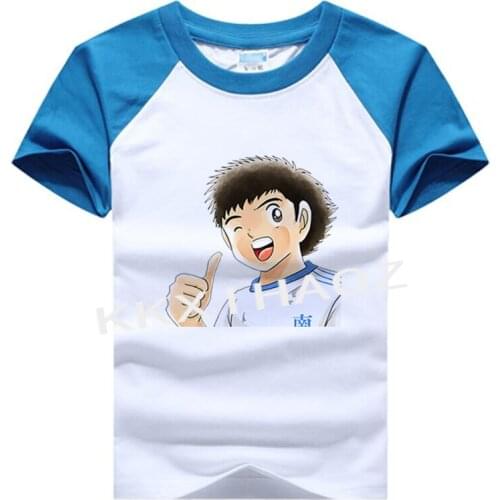 2021 New Summer T Shirt Captain Tsubasa Kids For Boy Cotton Short Sleeve Baby Girls Children Clothes Brand