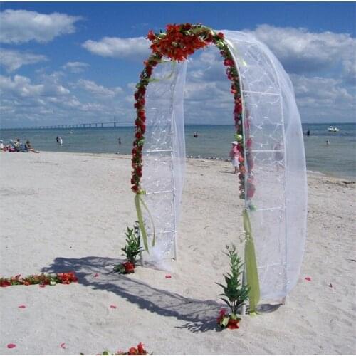 New 240*38*140cm White Wedding Metal Arch Garden Iron Flower Stand Grape Vine Climbing Frame Loofah Rack for Party Decoration