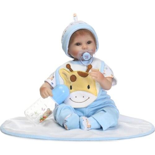 NPK 16'' 40cm silicone vinyl reborn baby doll children playmate doll soft real touch toys for gift on Birthday and Xmas