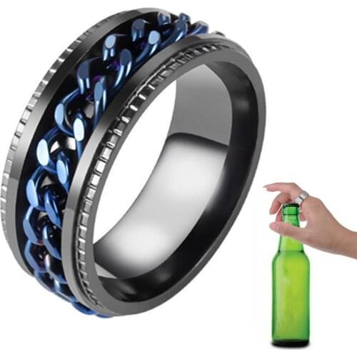 Ring Opener Mini Bottle Opener Stainless Steel Finger Ring Ring-shape Bottle Beer Cap Opening Remover Kitchen Gadgets Bar Tools