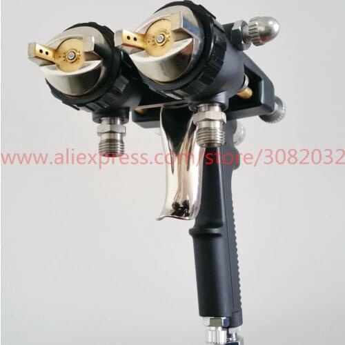 Nano Chrome Dual Head Pneumatic Sprayer Hot On Sales ,Double Nozzle Spray Gun ,Professional Painting Tools