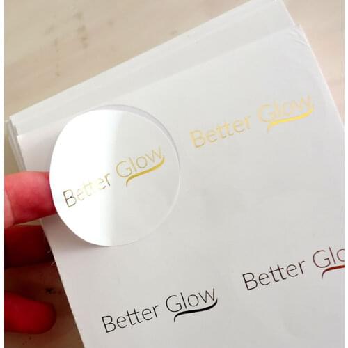Custom printed logo PET adhesive stickers label for Anti-Counterfeit
