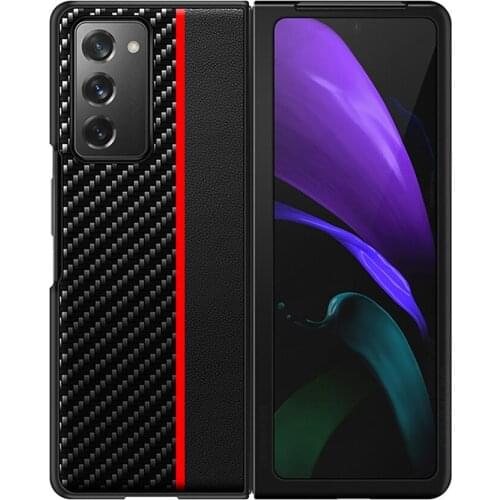 Shockproof Phone Protective Case for Samsung Fold2 5G Super Fiber Leather Back Cover for Samsung Fold2 5G Phone Accessories