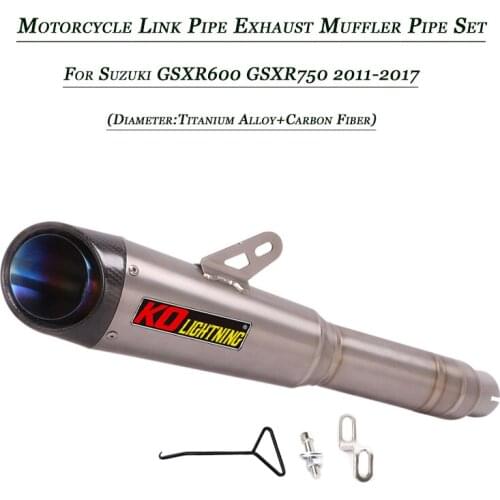 Link Tube Exhaust Muffler Pipe Set System Delete Replace Lossless Original Motorcycle for Suzuki GSXR600 GSXR750 2011-2017