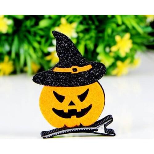 Party Favors Halloween Childrens Hair Clip Pumpkin Bat Headpiece Halloween Ball Dress Up Stereo Hair Clip