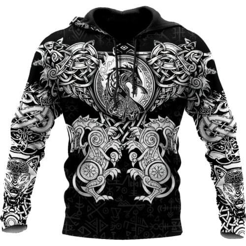 Beautiful Viking Wolf 3D Printed Fashion Hoodies Men Sweatshirt Unisex Zip Pullover Casual Jacket Tracksuit Sudadera Hombre