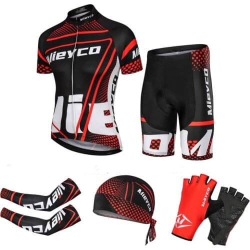 Cycling Jersey Set Maillot Ciclismo Hombre Anti-UV MTB 2021 Short Sleeve Bicycle Uniform Equipment Suit Mountain Bike Clothing