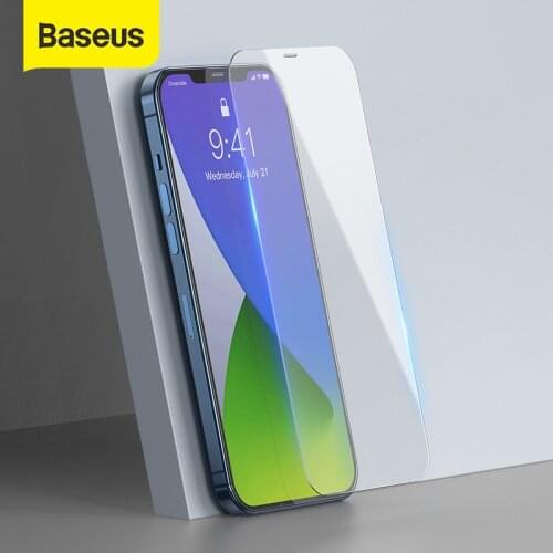 Baseus 2Pcs 0.3mm Tempered Glass For iPhone 12 Pro Max Full Cover Screen Protector For iPhone Mini Glass Film For iPhone 12