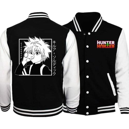 2020 anime Hunter X Hunter kawaii killua Jacket Baseball Coat Uniform Unisex Hoodie Long Sleeve Sweatshirt