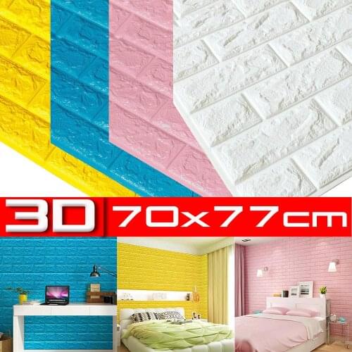 3D DIY Decor Home Brick Wall Stickers Living Room Waterproof Foam Room Adhesive Sticker Wallpaper Made Decals For Kitchen