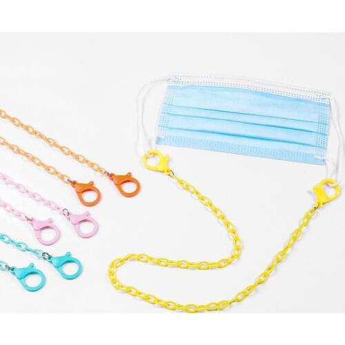 58cm/68cm Fashion Eyeglass Chains for Women Wide Acrylic Chains Anti-slip Adjustable Eyewear Cord Holder Neck Strap Glasses Rope