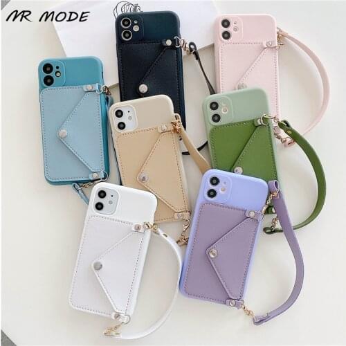 Fashion Candy Wallet Case With Lanyard Hand Rope Cover For Samsung Galaxy A01 A10S A11 A21 A20S A21S A41 A51 A71 A81 A91 Case