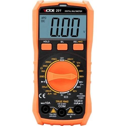 VICTOR VC201 / VC202 / VC203 Digital Multimeter Burn-proof Pocket Multimeter,AC/DC Voltage Current Resistance Universal Meter