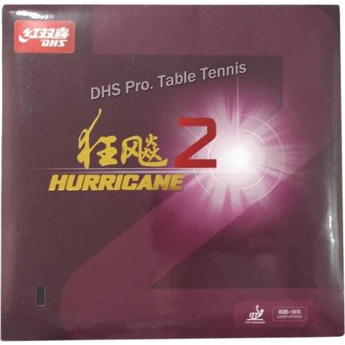 DHS Hurricane 2 Hurricane2, Hurricane-2 Pips-In Table Tennis PingPong Rubber With Sponge 2.2mm