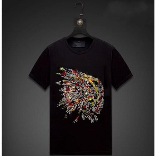 Designer brand men t shirts man Hot drill loose design High quality t-shirt Casual O-neck tops 2021 hot sale