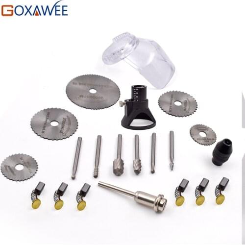 GOXAWEE 21pcs Electric Drill Rotary Tools Mini Drill Tools for Woodworking Drill Bit Set Wood Tools For Dremel Accessories