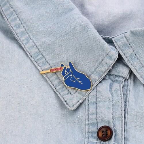 Enamel Pin Metal Blue Brooch Medical Pins Punk Jewelry Doctors Nurses Gift Crystal Lapel Pins Women Jewelry Accessories