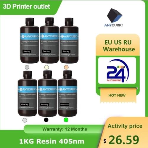 ANYCUBIC 1kg Liquid Photopolymer Resin 405nm UV Resin For LCD 3D Printer Printing Material For Photon/Photon S/Photon Mono