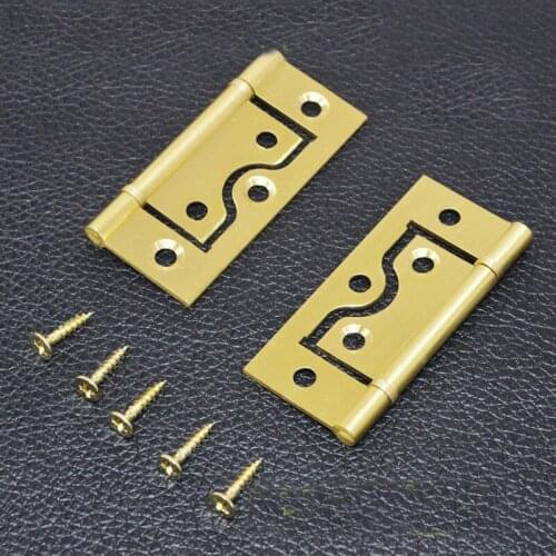 Fine Copper Child-mother Hinges Drawing Gold Cabinet Door Furniture Small Hinge 4pcs