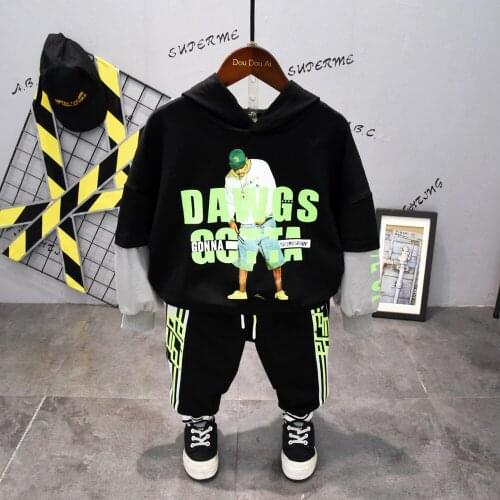 2020 Retail 2pcs Boy casual hoodies + pant boys clothing baby boy sets kids suits more color choosing free shipping AA16