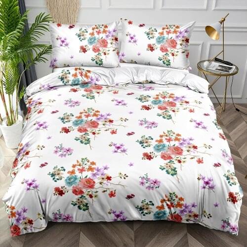 Fashion Flower Duvet Cover Sets Floral Design Bedding Set Quilt Covers Pillow Shams Single 150x200cm Twin Full Custom Bedspreads